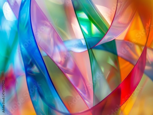 Colorful bokeh effects created by the unique shape of a DSLR lenss aperture blades