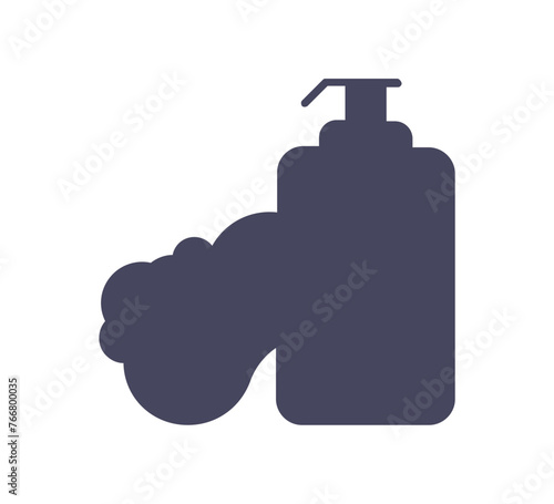 Silhouette Hand wash in sanitiser vector illustration design isolated on white background, symbol for your web site design, icon logo, app, UI.