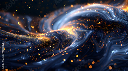 A mesmerizing computergenerated image of a swirling spiral galaxy in space photo