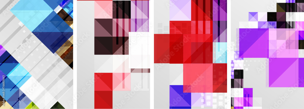 Square abstract poster set. Vector Illustration For Wallpaper, Banner, Background, Card, Book Illustration, landing page Square abstract poster set. Vector Illustration For Wallpaper, Banner, Background, Card, Book Illustration, landing page