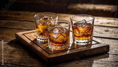 Enjoy Whiskey Drinks Served on Natural Surfaces for a Classic Drinking Experience