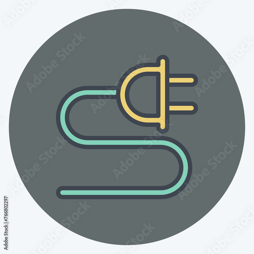 Icon Charge. suitable for education symbol. color mate style. simple design editable. design template vector. simple illustration