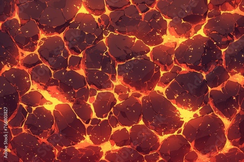 Lava texture, anime style, art, background