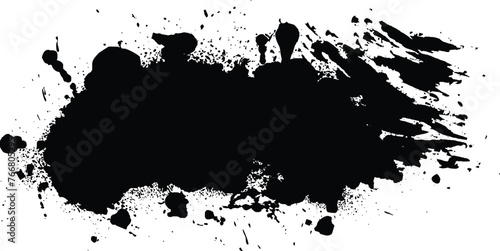 abstract splatter black color background design. illustration vector design