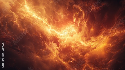 : Fire and flames in a fractal 