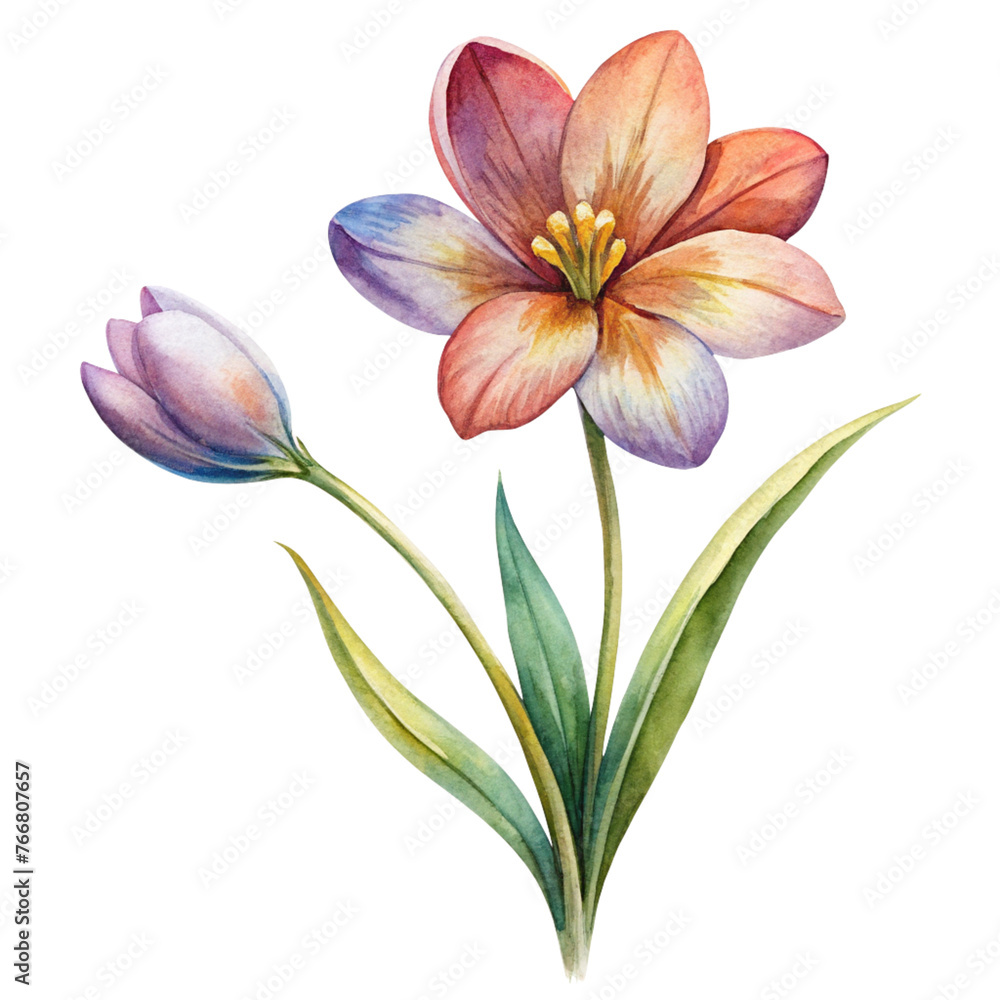 cute flowers isolated on white, AI Generated cute flowers isolated on white, AI Generated