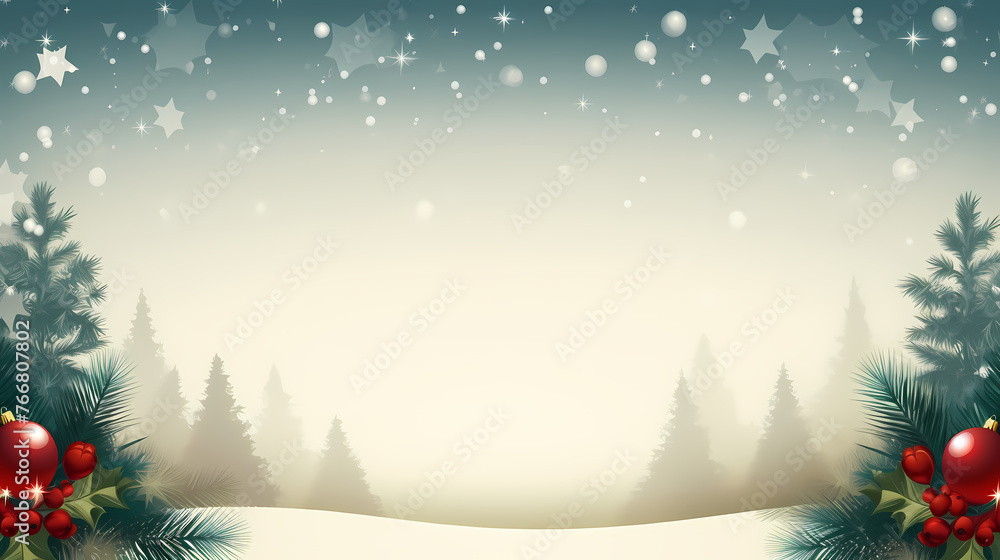 Naklejka premium Christmas background with copy space area