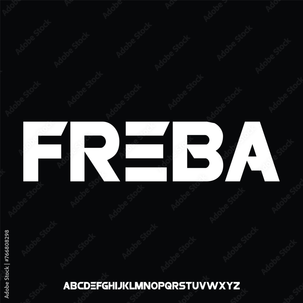bold display futuristic alphabet font vector bold display futuristic alphabet font vector