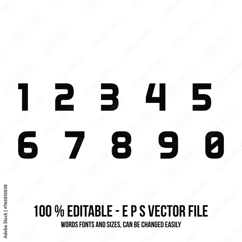 Flat Style Math Numbers vector illustration Flat Style Math Numbers vector illustration