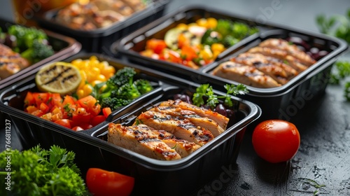 Healthy fitness meal prep with balanced nutrition © Media Srock