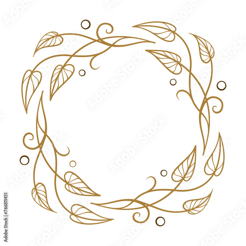 Vintage style floral square monogram frame