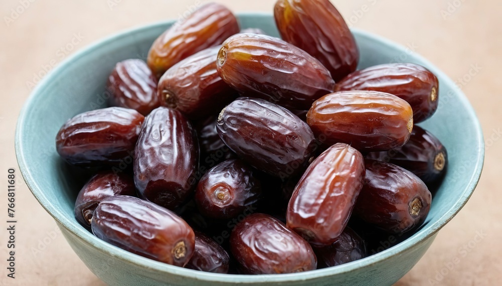 close up of fresh date fruit in a bowl close up of fresh date fruit in a bowl