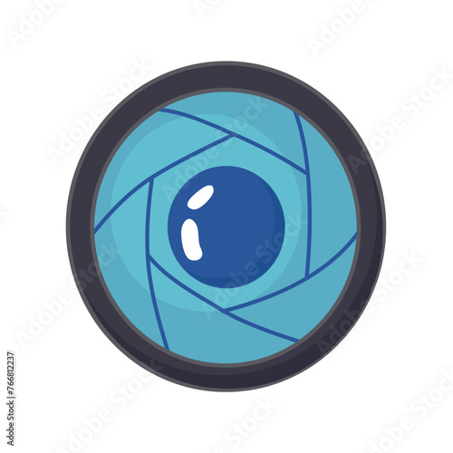 Camera lense icon clipart avatar logotype  isolated vector illustration