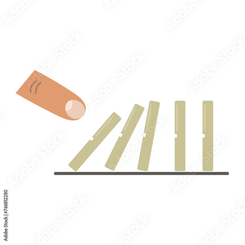 Domino effect icon clipart avatar logotype  isolated vector illustration
