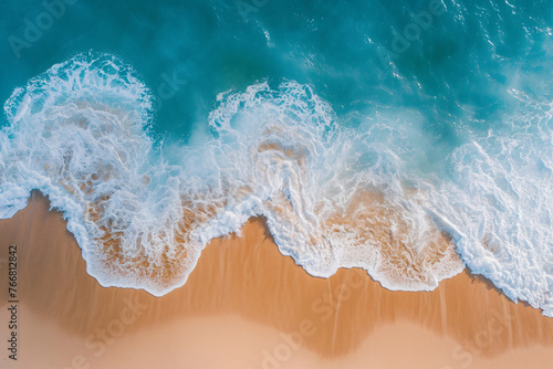 photo vertical overhead shot of a wavy sea