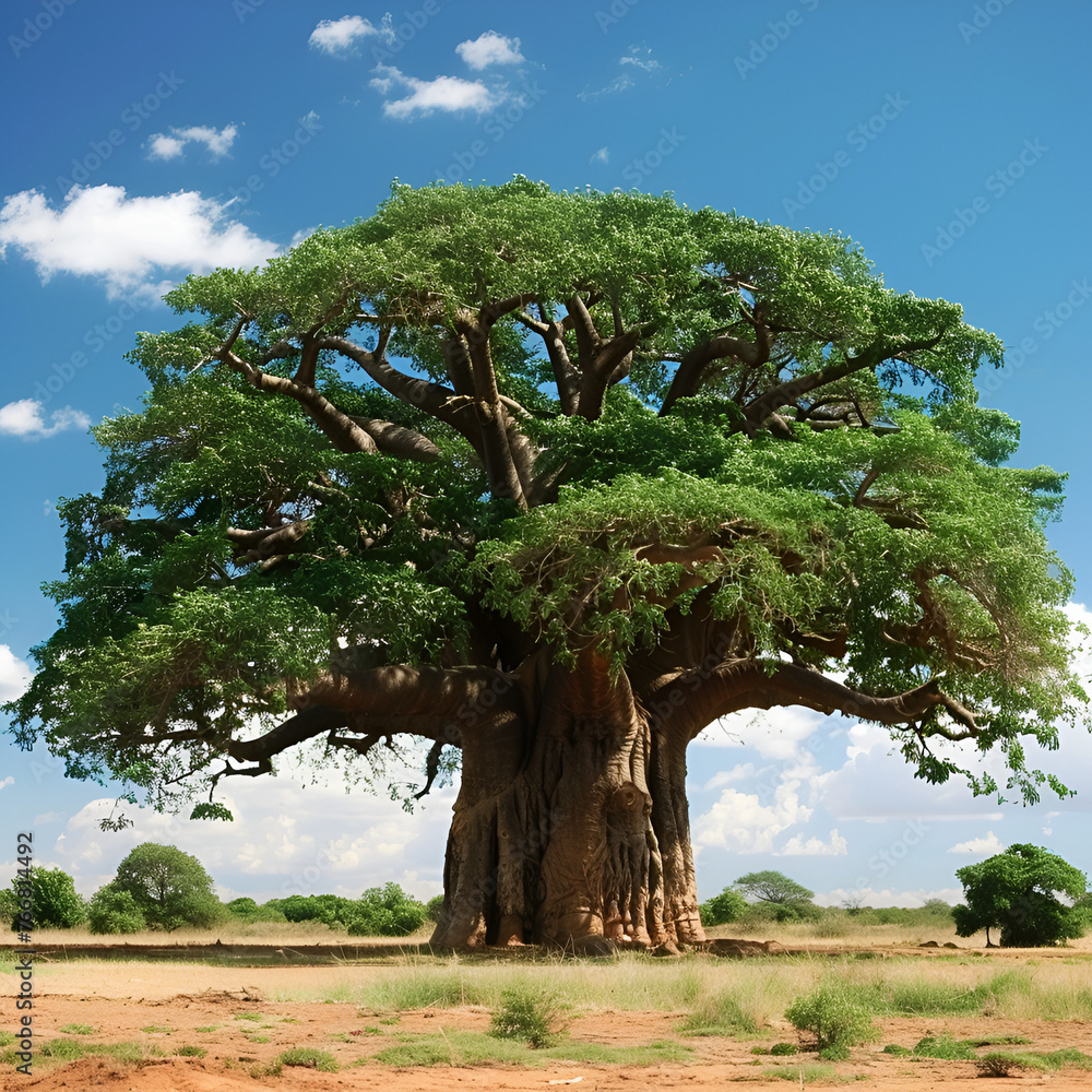 baobab giant tree big bottle tree isolated on white background stock ...