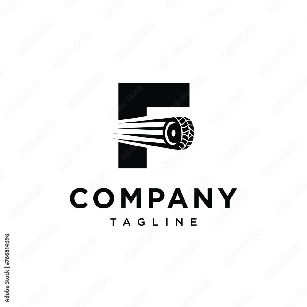 Letter F Wheel tire logo icon vector template.eps Letter F Wheel tire logo icon vector template.eps