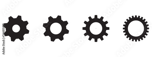 Setting Icon set. Set of gear, wheels.  Cog Settings Icon, vector, Symbol. Vector illustration.