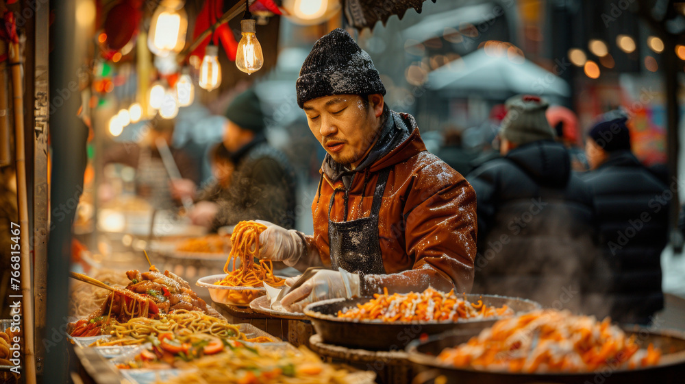 Asian street food - obrazy, fototapety, plakaty 