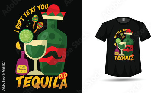 Cinco de mayo tequila vector tshirt design