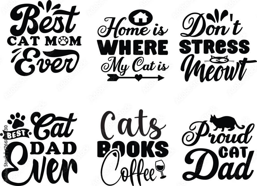 Cat svg design bundle, cat svg lettering design , cat typography t shirt design collection. Cat svg design bundle, cat svg lettering design , cat typography t shirt design collection.
