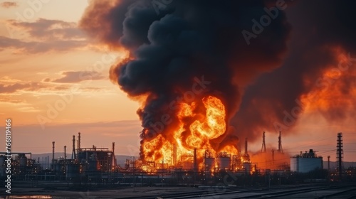 Industrial fire and gas explosion
