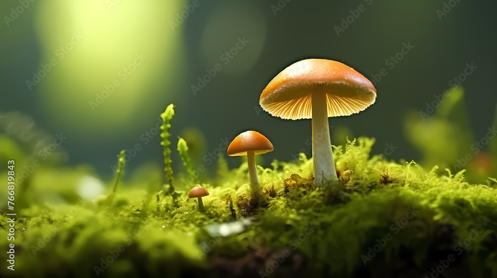 Natural mushrooms on the background Natural mushrooms on the background