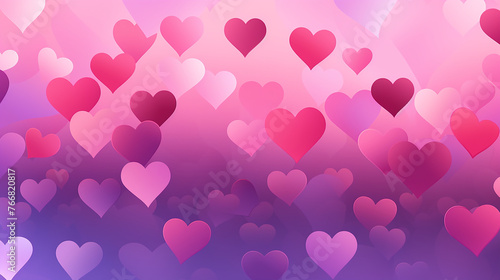 background with pink and purple heart shape