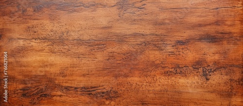 Wooden table close-up showing detailed brown surface texture and natural grains, perfect for interior or furniture concepts