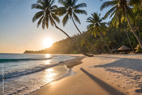 sunset on the beach