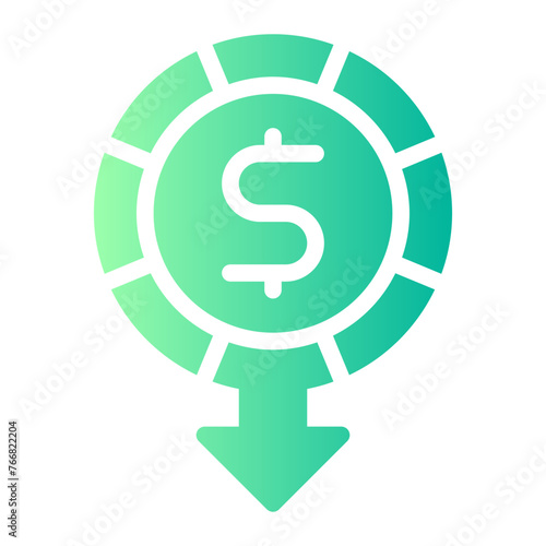 low cost gradient icon