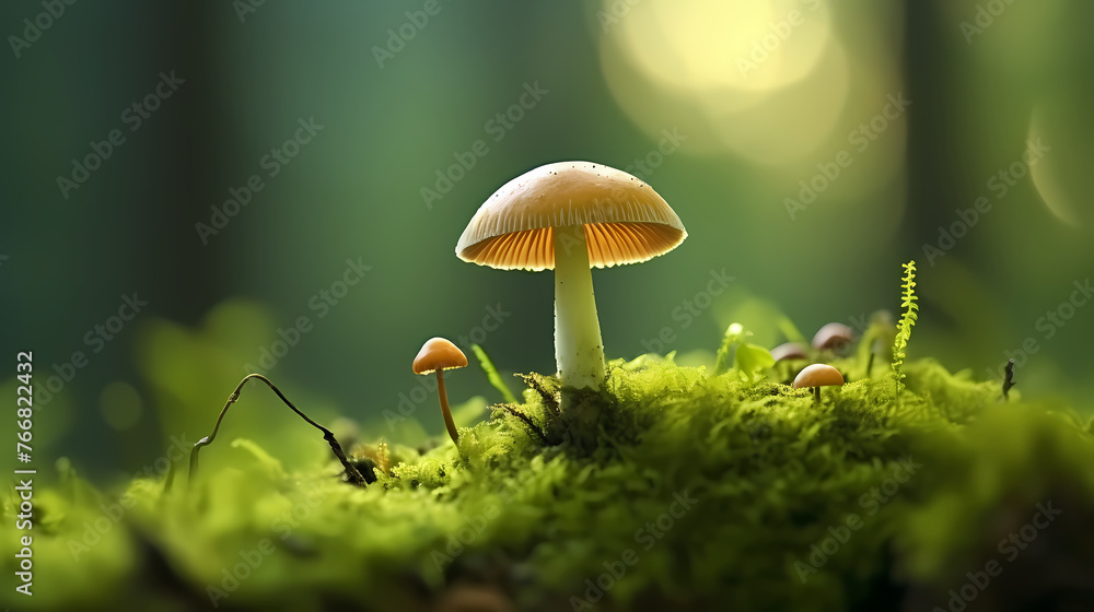 Natural mushrooms on the background Natural mushrooms on the background