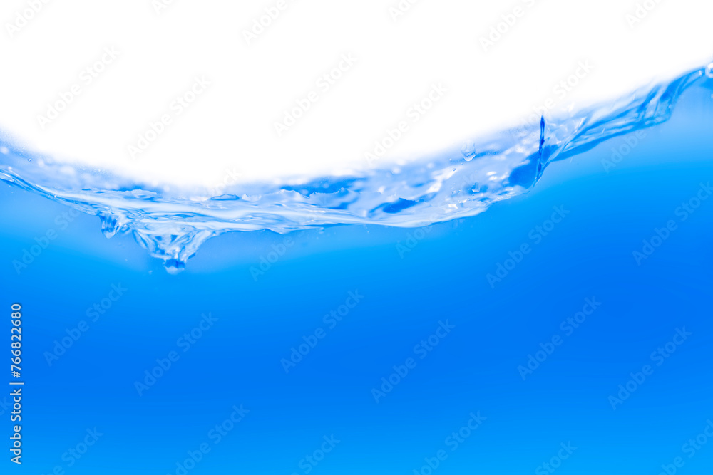 Drink clean water in a glass and the bubbles look like splashes and waves. Drink clean water in a glass and the bubbles look like splashes and waves.