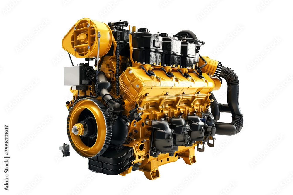 Modern Car engines isolated on transparent background