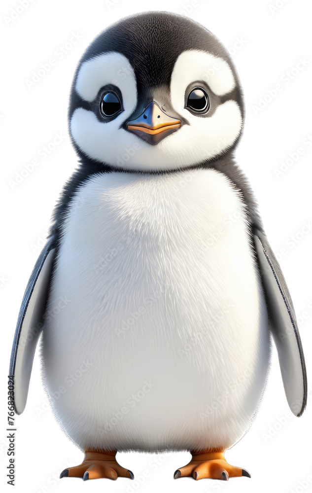 Fototapeta premium penguin isolated white background