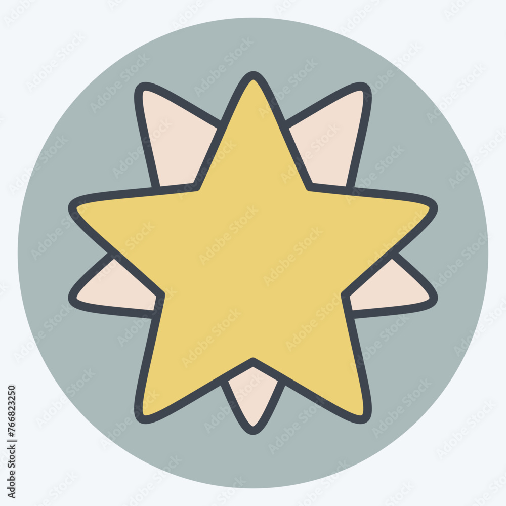 Icon 10 Pointed Stars. related to Stars symbol. color mate style. simple design editable. simple illustration. simple vector icons Icon 10 Pointed Stars. related to Stars symbol. color mate style. simple design editable. simple illustration. simple vector icons
