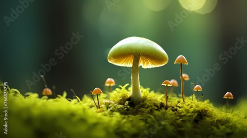 Natural mushrooms on the background