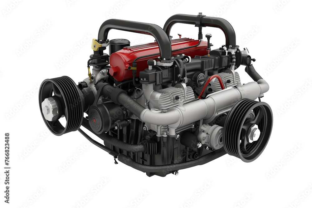 Modern Car engines isolated on transparent background Modern Car engines isolated on transparent background