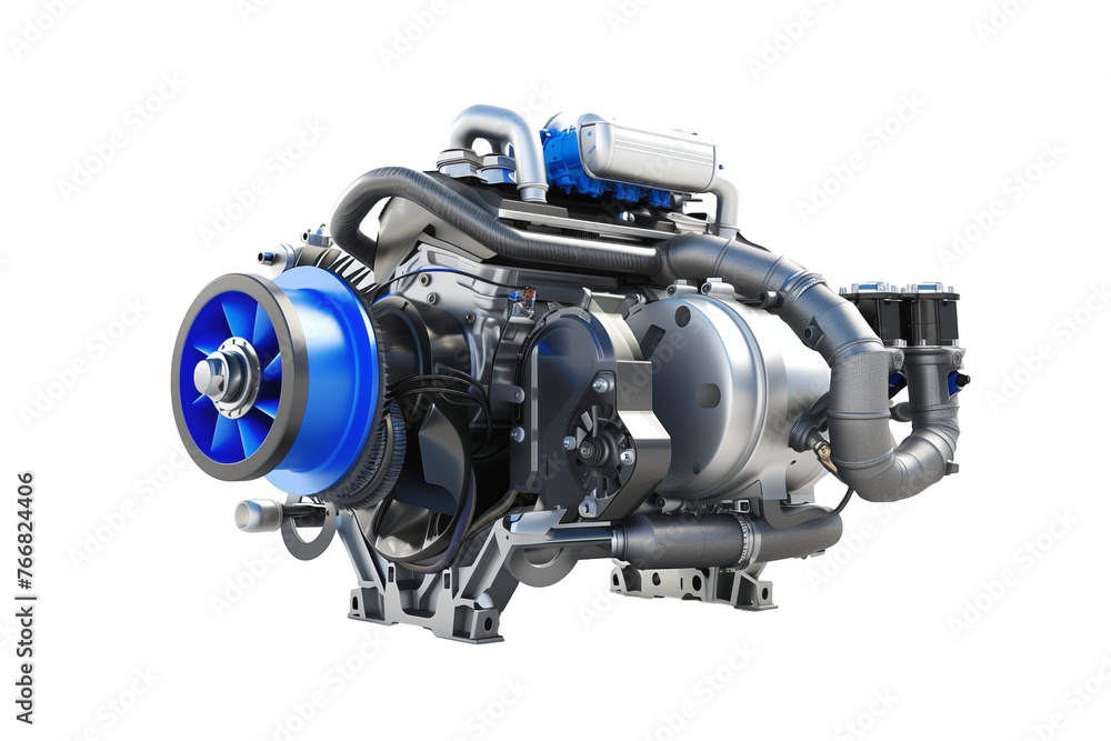 Modern Car engines isolated on transparent background Modern Car engines isolated on transparent background