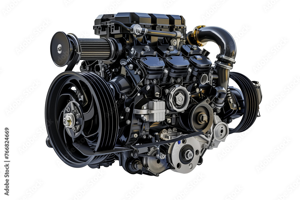 Modern Car engines isolated on transparent background Modern Car engines isolated on transparent background