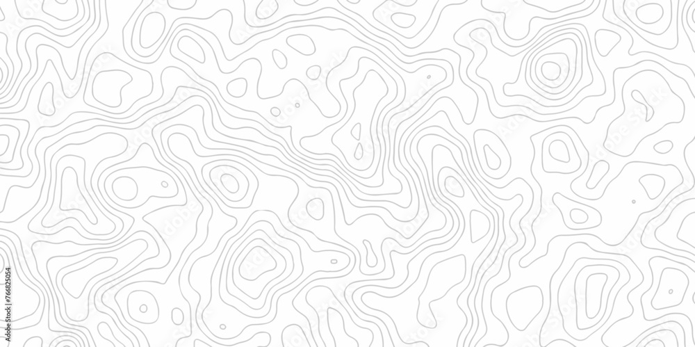 Vector geography landscape Topo contour map on white background, Topographic contour lines. Seamless pattern with lines Topographic map. Geographic mountain relief.
Vector geography landscape Topo contour map on white background, Topographic contour lines. Seamless pattern with lines Topographic map. Geographic mountain relief.