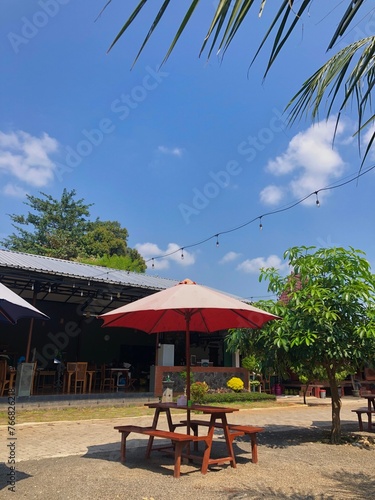 chairs and umbrella