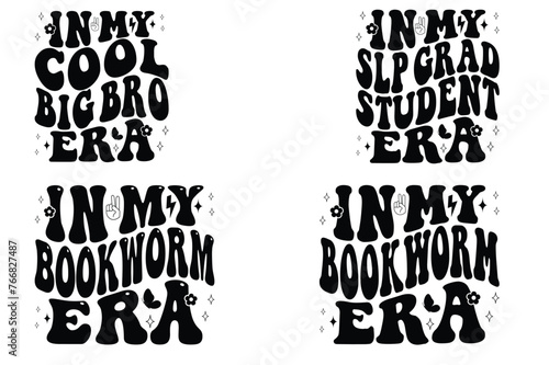 in my cool big bro era, In My Slp Grad Student Era, In My Bookworm Era Retro T-shirt 