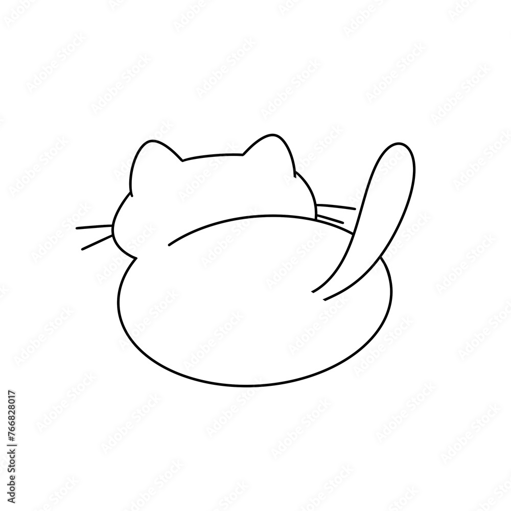 A cat is sitting on a white background A cat is sitting on a white background
