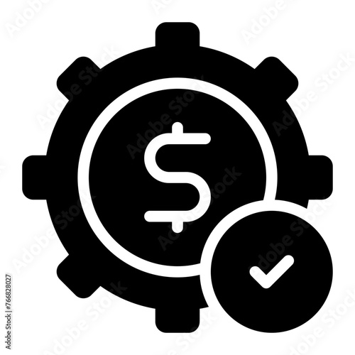 cost effectiveness glyph icon