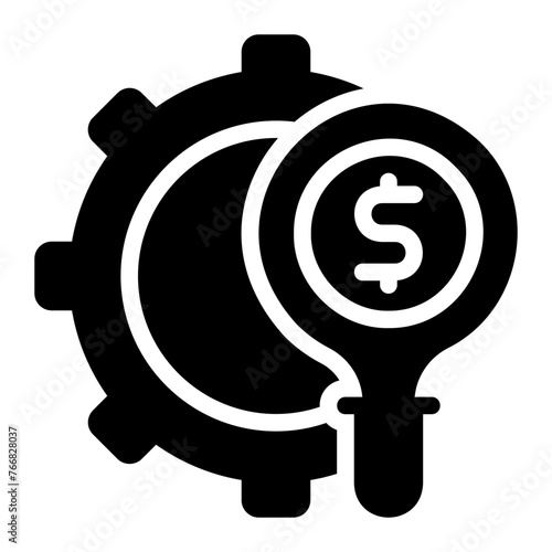 cost effectiveness glyph icon
