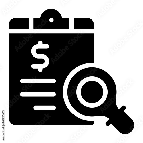 cost tracking glyph icon
