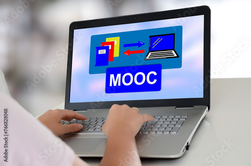 Mooc concept on a laptop