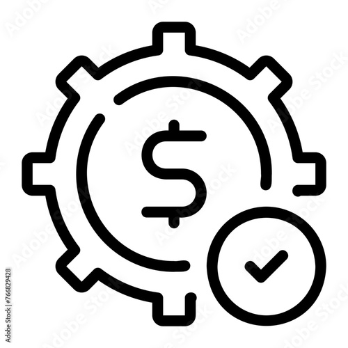 cost effectiveness line icon