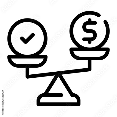 cost effective line icon